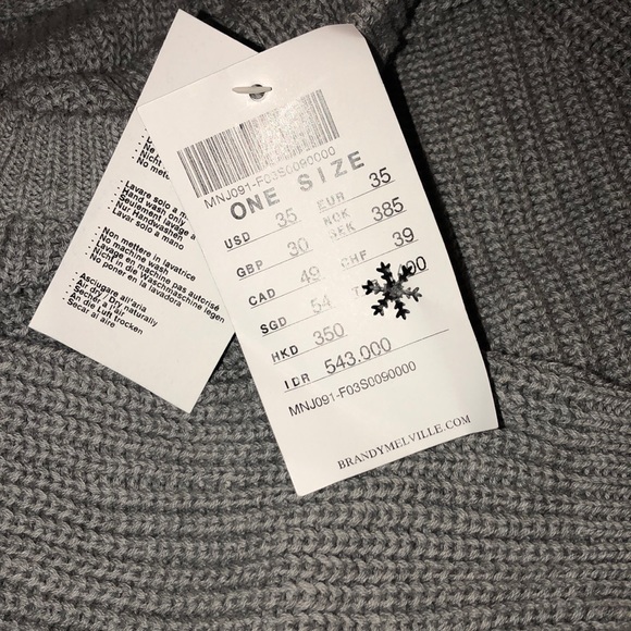 cropped grey brandy melville sweater - Picture 3 of 5